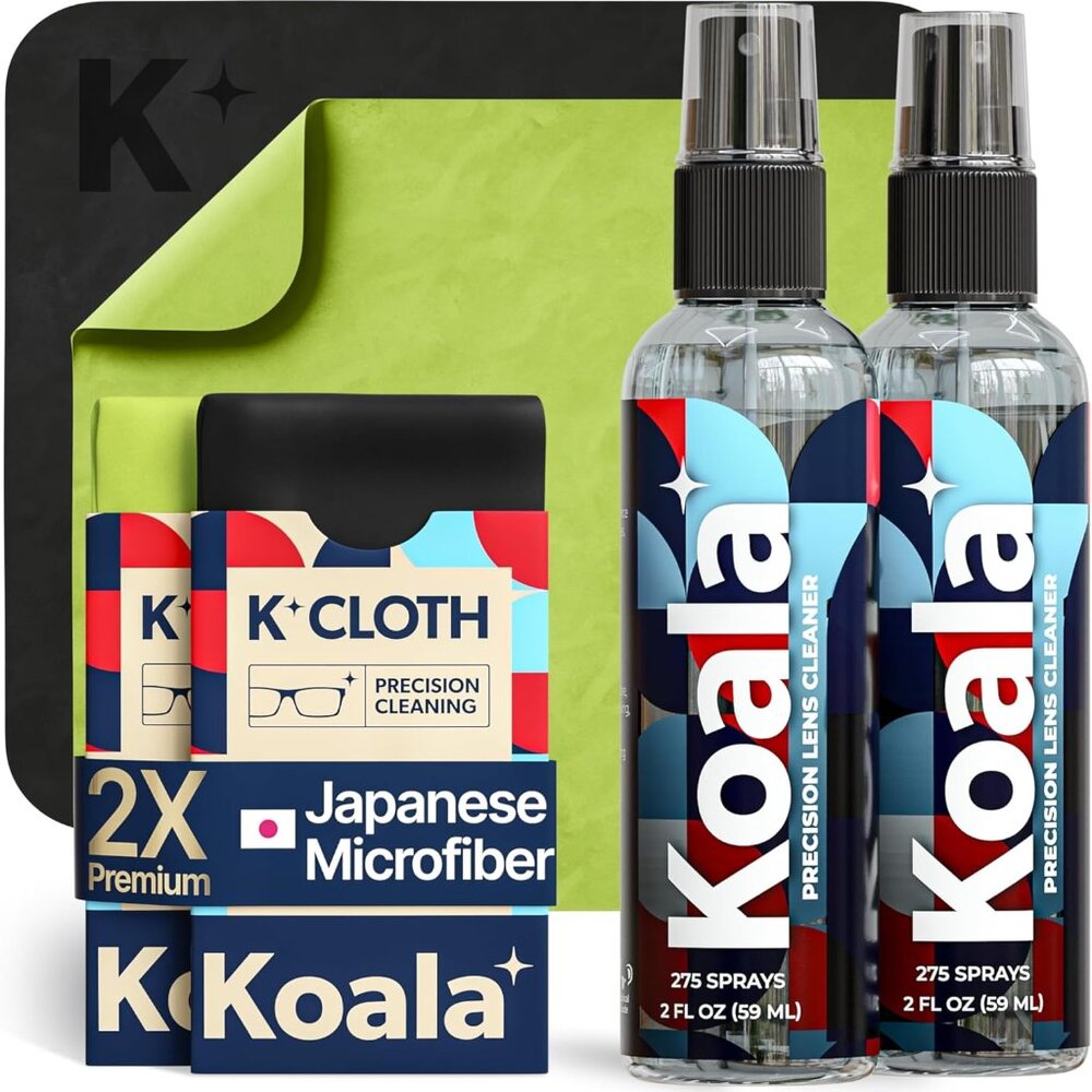 6. Koala Eyeglass Lens Cleaner Spray Kit | (2x)Bottle + (2x)Cloth
